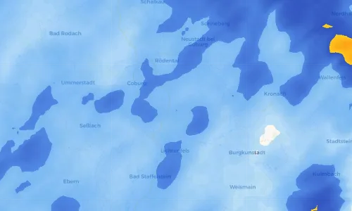 Regenradar Vorschaubild - Aktuelle Niederschläge in Ebersdorf bei Coburg und Umgebung