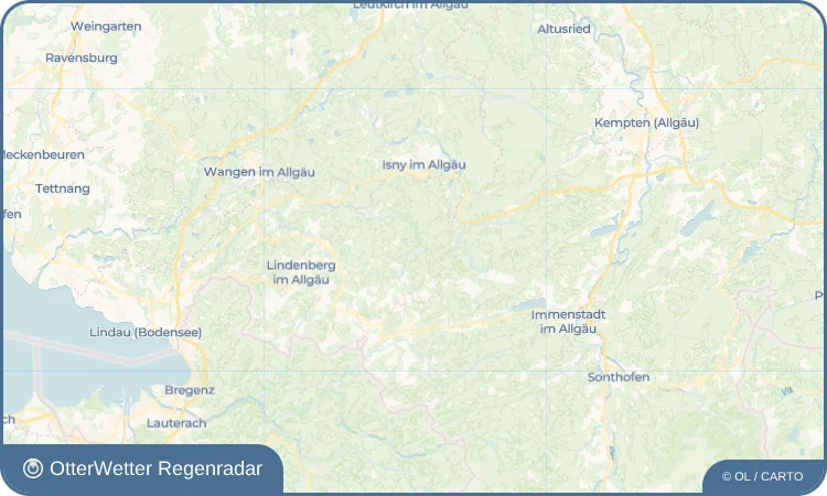 Wetter-Widget-Vorschau mit Vorhersagedaten für Ebratshofen