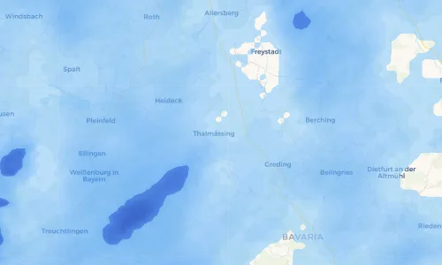 Regenradar Vorschaubild - Aktuelle Niederschläge in Eckmannshofen und Umgebung