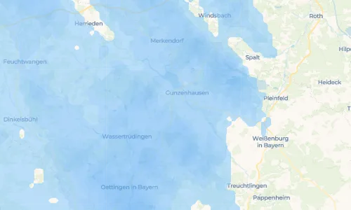 Regenradar Edersfeld: aktuelle Niederschläge in Edersfeld und Umgebung, Stand 20. Oktober 2026 um 18:45 Uhr