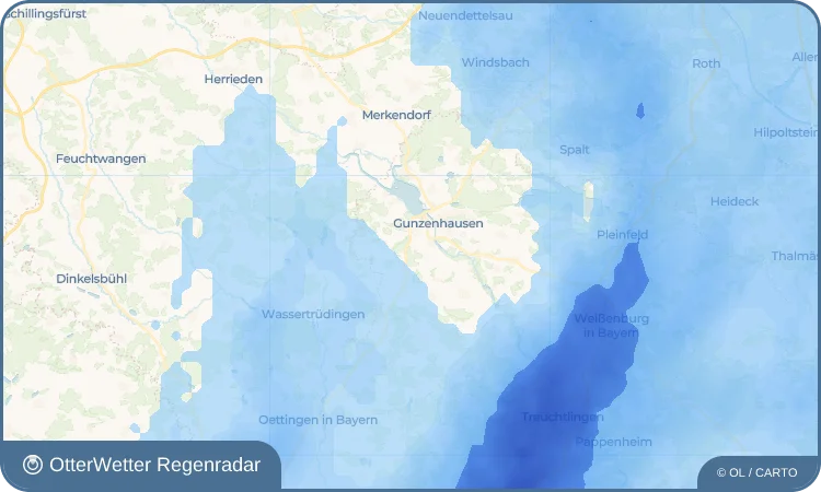 Widget-Vorschau für Edersfeld Wetter-Widget-Vorschau mit Vorhersagedaten für Edersfeld