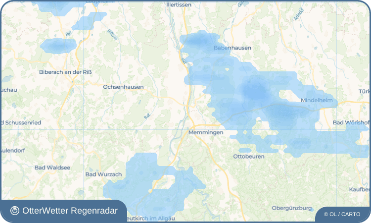 OtterWetter Regenradar-Widget Egelsee
