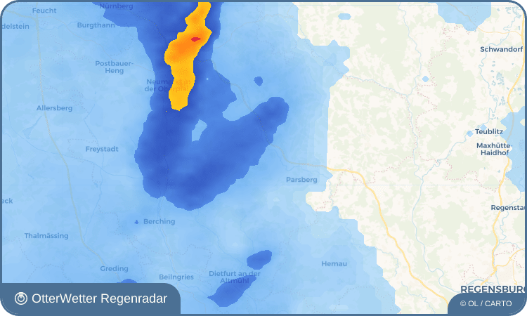 Wetter-Widget-Vorschau mit Vorhersagedaten für Eichenhofen