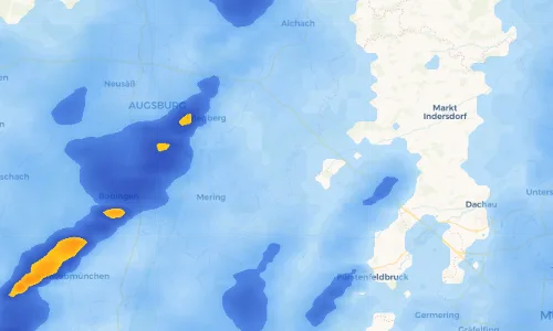Regenradar Vorschaubild - Aktuelle Niederschläge in Eismannsberg und Umgebung