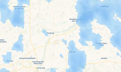 Regenradar-Vorschau: aktuelle Niederschläge in Eittingermoos und Umgebung