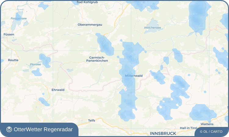 OtterWetter Regenradar-Widget Elmau