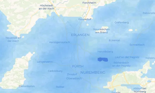 Regenradar Eltersdorf: aktuelle Niederschläge in Eltersdorf und Umgebung, Stand 24. Oktober 2026 um 20:25 Uhr