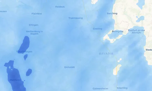 Regenradar Vorschaubild - Aktuelle Niederschläge in Erkertshofen und Umgebung