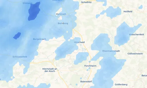 Regenradar Vorschaubild - Aktuelle Niederschläge in Erlach und Umgebung