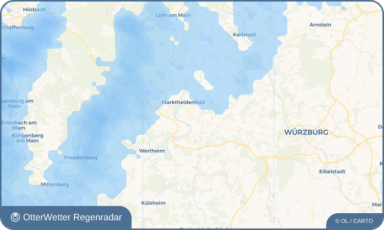 Wetter-Widget-Vorschau mit Vorhersagedaten für Erlenbach bei Marktheidenfeld