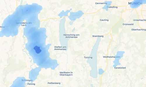 Regenradar Vorschaubild - Aktuelle Niederschläge in Erling und Umgebung