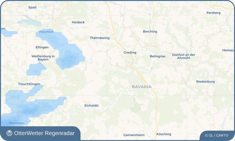 OtterWetter Regenradar-Widget Erlingshofen