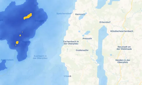 Regenradar Vorschaubild - Aktuelle Niederschläge in Eschenbach in der Oberpfalz und Umgebung