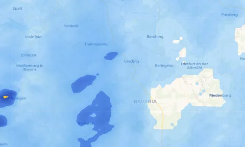 Regenradar Vorschaubild - Aktuelle Niederschläge in Euerwang und Umgebung