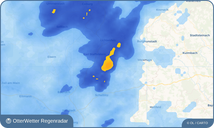 Wetter-Widget-Vorschau mit Vorhersagedaten für Frauendorf