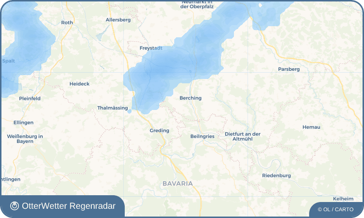 OtterWetter Regenradar-Widget Fribertshofen