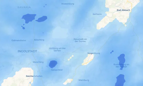 Regenradar Vorschaubild - Aktuelle Niederschläge in Gaden bei Pförring und Umgebung