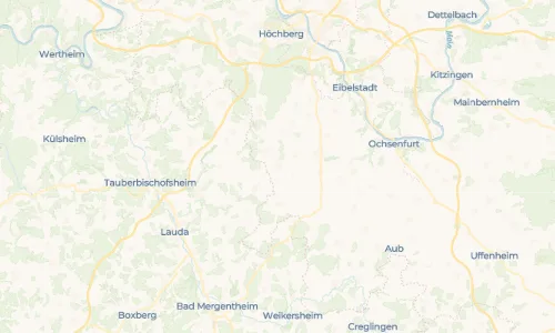 Regenradar Gaubüttelbrunn: aktuelle Niederschläge in Gaubüttelbrunn und Umgebung, Stand 18. Oktober 2026 um 1:30 Uhr