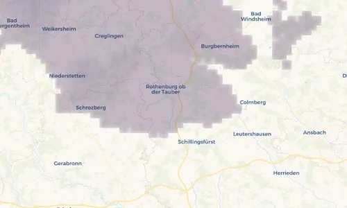 Regenradar Vorschaubild - Aktuelle Niederschläge in Gebsattel und Umgebung