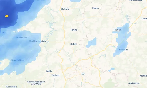 Regenradar Vorschaubild - Aktuelle Niederschläge in Gefell und Umgebung