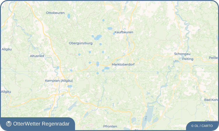 Widget-Vorschau für Geisenried Wetter-Widget-Vorschau mit Vorhersagedaten für Geisenried