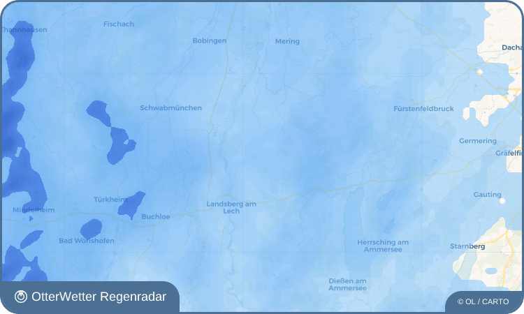 Widget-Vorschau für Geretshausen Wetter-Widget-Vorschau mit Vorhersagedaten für Geretshausen