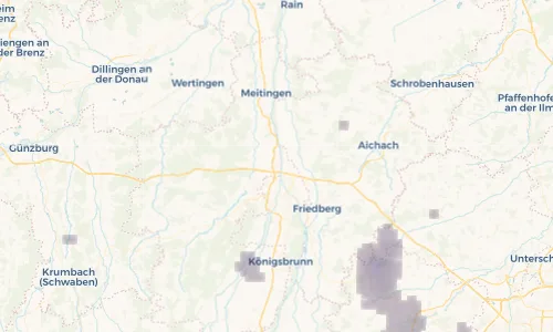 Regenradar Vorschaubild - Aktuelle Niederschläge in Gersthofen und Umgebung