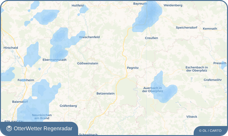 Widget-Vorschau für Geusmanns Wetter-Widget-Vorschau mit Vorhersagedaten für Geusmanns