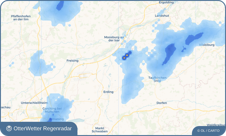 Wetter-Widget-Vorschau mit Vorhersagedaten für Glaslern