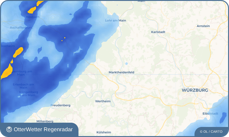 Wetter-Widget-Vorschau mit Vorhersagedaten für Glasofen