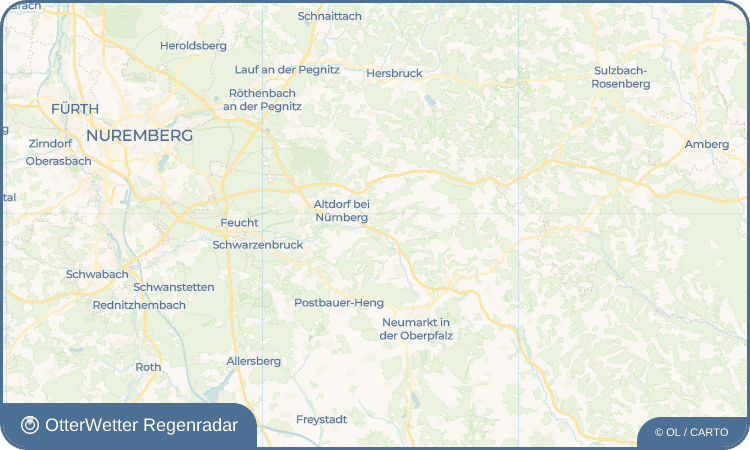 OtterWetter Regenradar-Widget Gnadenberg