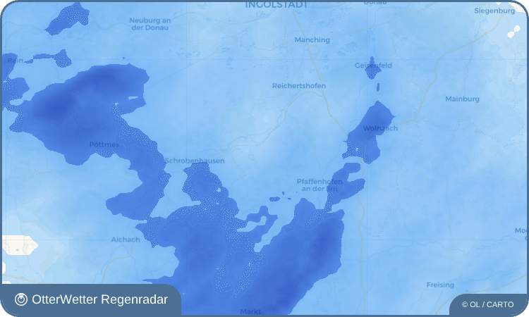 Wetter-Widget-Vorschau mit Vorhersagedaten für Göbelsbach