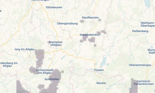 Regenradar Vorschaubild - Aktuelle Niederschläge in Görisried und Umgebung