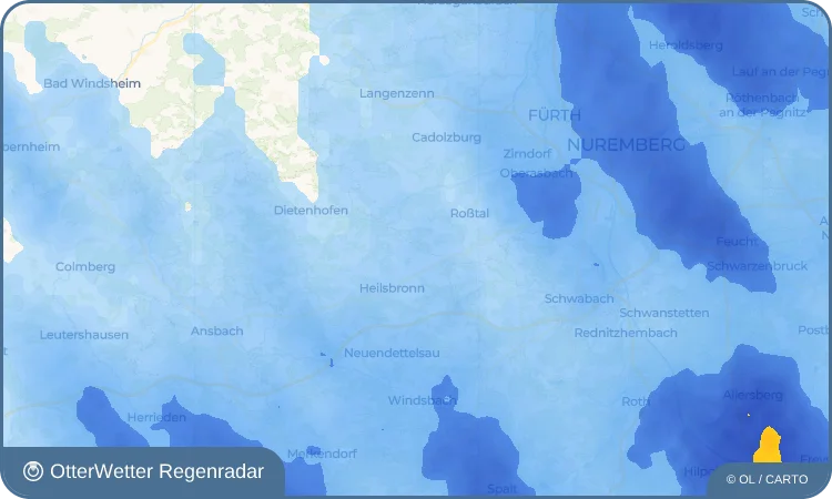 Wetter-Widget-Vorschau mit Vorhersagedaten für Gottmannsdorf
