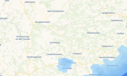 Regenradar Gräfenbuch: aktuelle Niederschläge in Gräfenbuch und Umgebung, Stand 25. Oktober 2026 um 0:30 Uhr