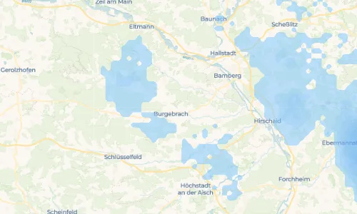 Regenradar Vorschaubild - Aktuelle Niederschläge in Grasmannsdorf und Umgebung