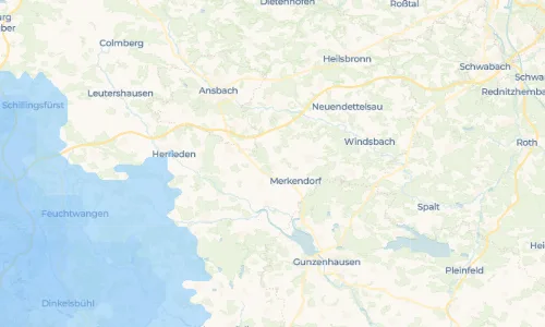 Regenradar Vorschaubild - Aktuelle Niederschläge in Großbreitenbronn und Umgebung