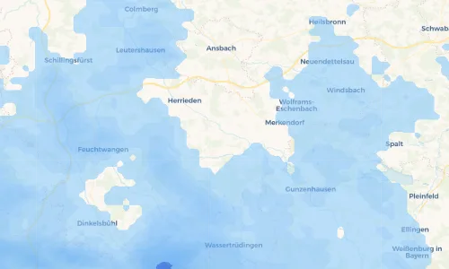 Regenradar Vorschaubild - Aktuelle Niederschläge in Großenried und Umgebung