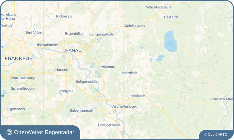Wetter-Widget-Vorschau mit Vorhersagedaten für Großhemsbach