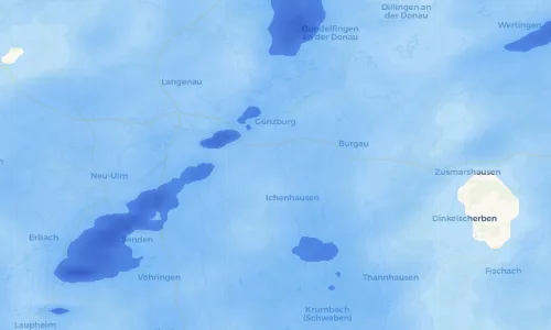 Regenradar Vorschaubild - Aktuelle Niederschläge in Großkötz und Umgebung