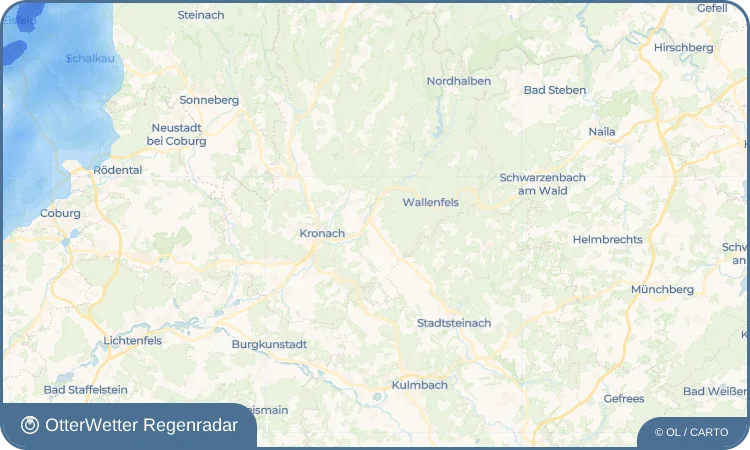 Wetter-Widget-Vorschau mit Vorhersagedaten für Großvichtach