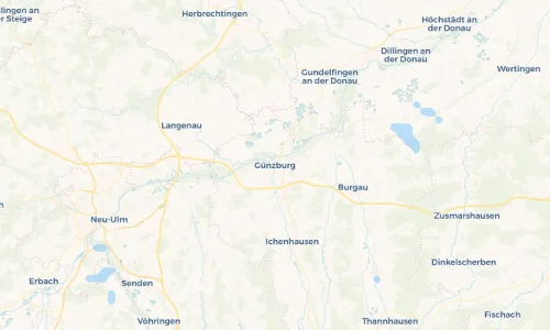Regenradar Vorschaubild - Aktuelle Niederschläge in Günzburg und Umgebung
