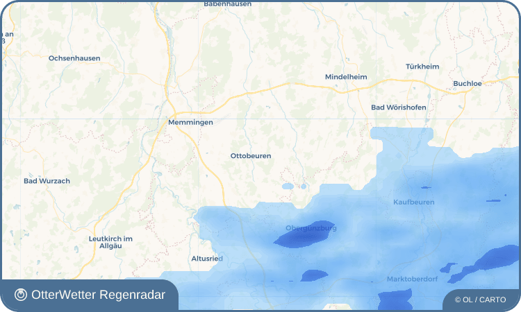 OtterWetter Regenradar-Widget Guggenberg