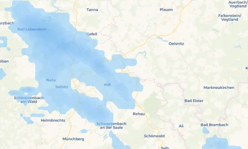 Regenradar Vorschaubild - Aktuelle Niederschläge in Gumpertsreuth und Umgebung
