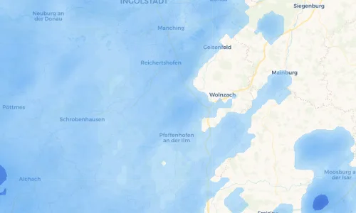 Regenradar Vorschaubild - Aktuelle Niederschläge in Gundamsried und Umgebung