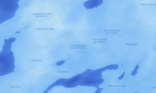 Regenradar Vorschaubild - Aktuelle Niederschläge in Gundelfingen an der Donau und Umgebung