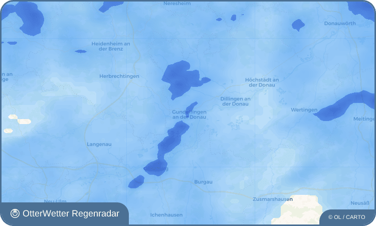 OtterWetter Regenradar-Widget Gundelfingen an der Donau