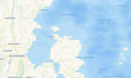 Regenradar Vorschaubild - Aktuelle Niederschläge in Gundertshausen und Umgebung