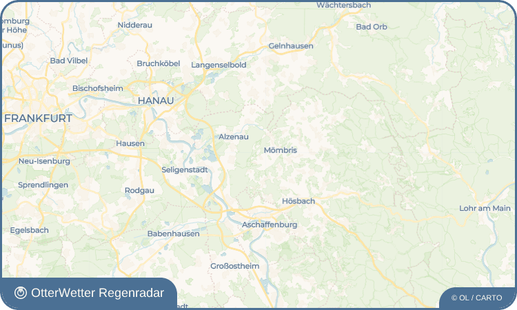 OtterWetter Regenradar-Widget Gunzenbach