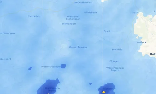 Regenradar Vorschaubild - Aktuelle Niederschläge in Gunzenhausen und Umgebung